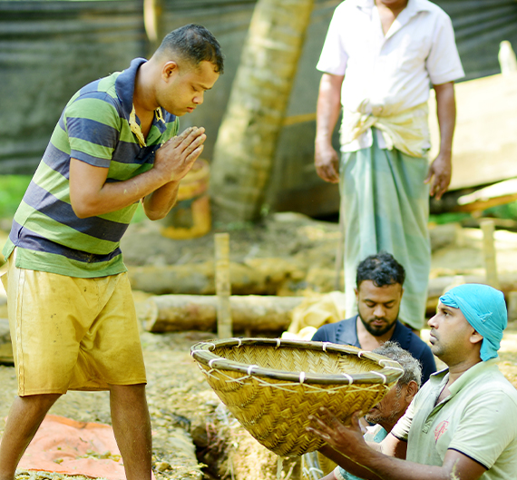 Gemstones being selected at source in Sri Lanka