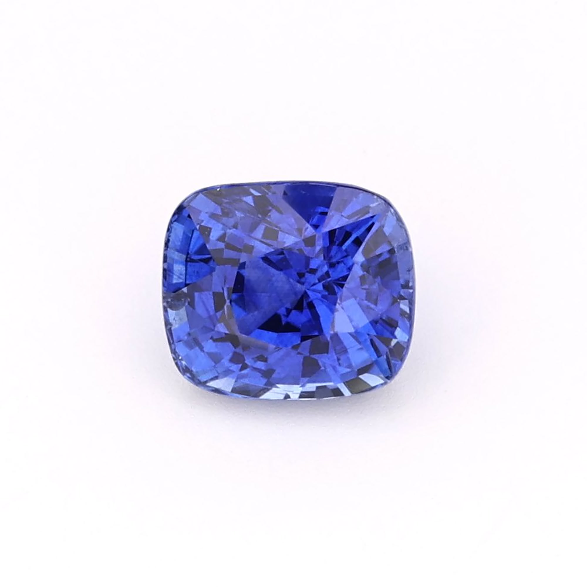 A precision-cut natural blue sapphire